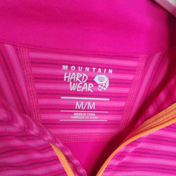 Mountain Hardwear Pink Orange Long Sleeve Active Half Zip Top - Picture 2 of 5